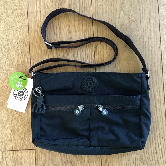 NWT New Angie Kipling Black Crossbody Bag